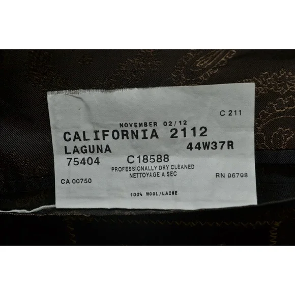 ROBERT TALBOTT Mens 44R Blazer Sport Coat Casual Jacket‎ Gray Wool Pinstripe